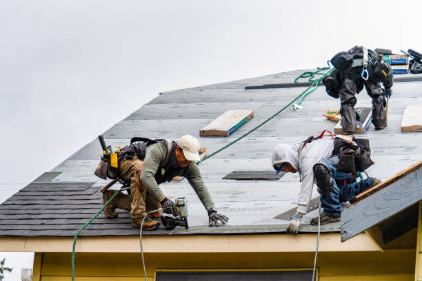 Professional Gutter Installation technician working in Navarre, OH